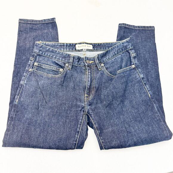 Dapper Boi Dark Wash Denim Slim Fit Jeans Zip Fly Size 30 EUC - Picture 4 of 7